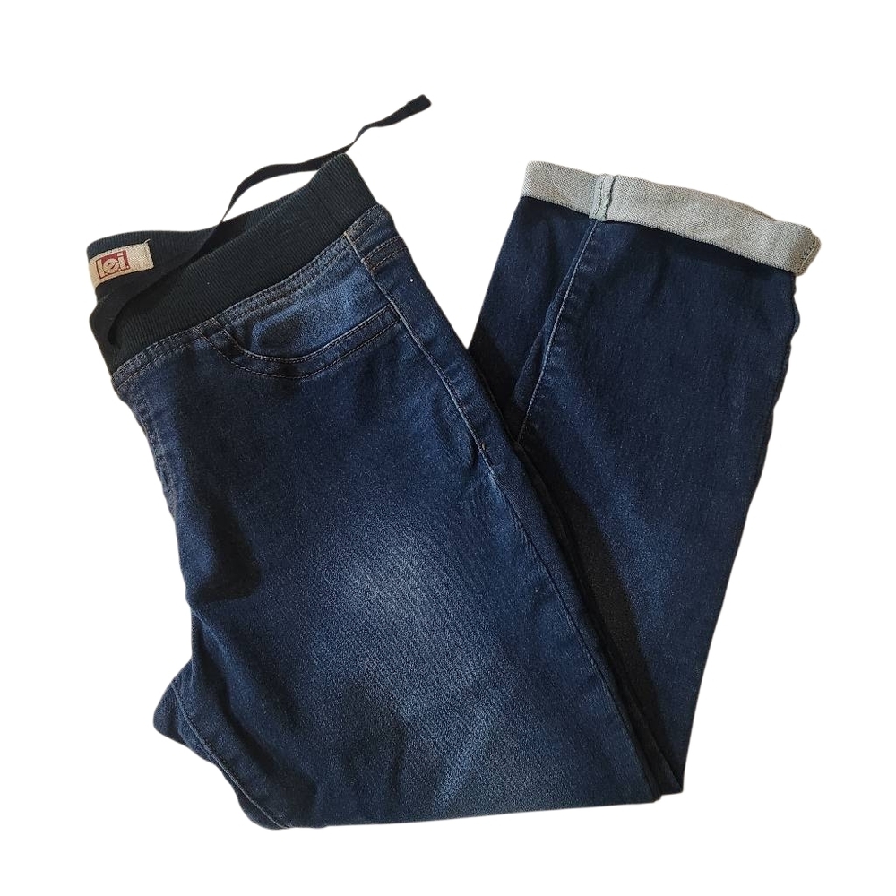 Women's L.E.I.‎ Stretch Rolled Cuff Blue Jeans